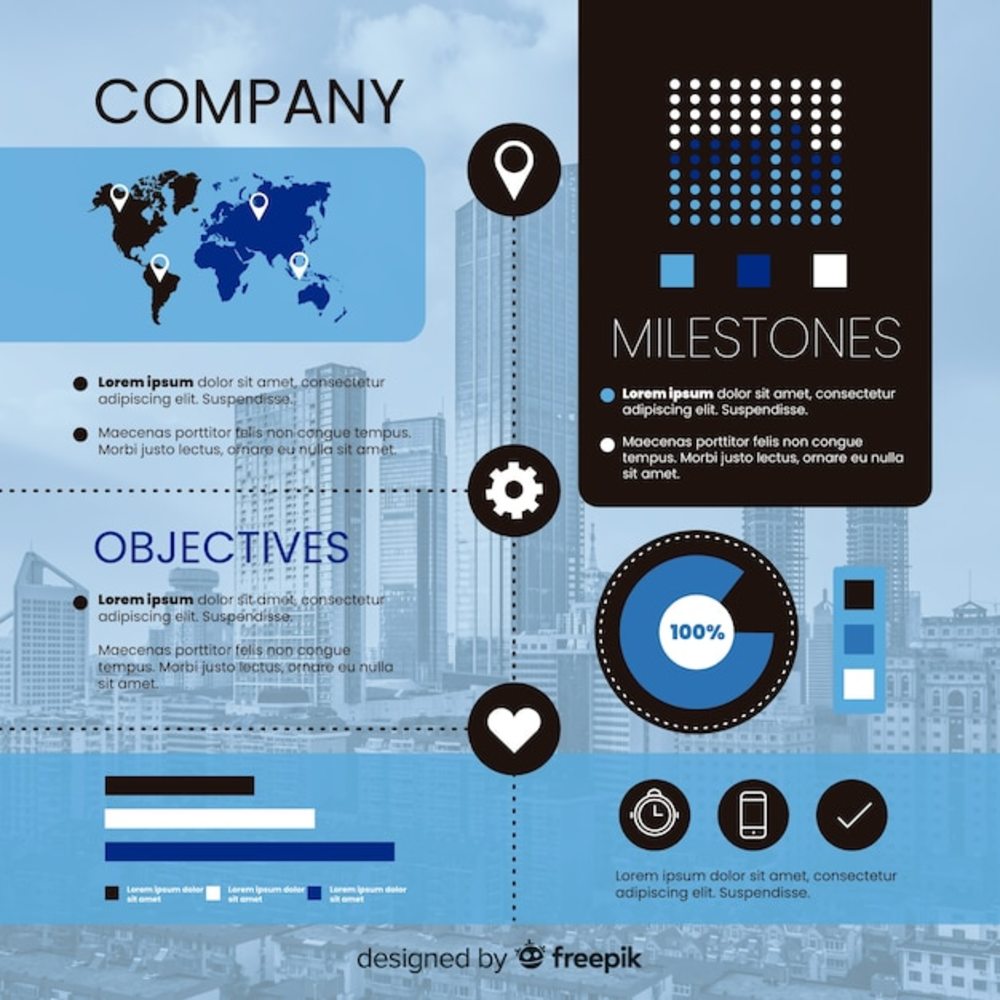 帶有照片的商務(wù)信息圖表模板